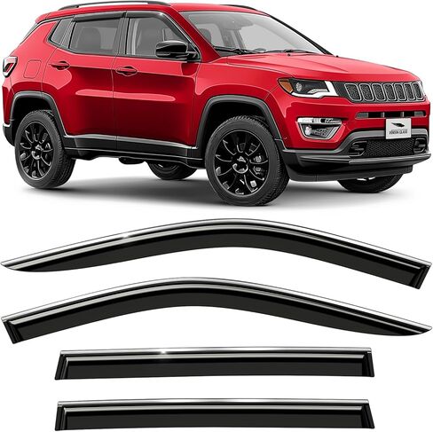 Voron Glass Chrome Trim Tape-on Extra Durable Rain Guards for Ford Transit 2014-2026, Window Deflectors, Vent Window Visors, 2 Pieces - 100553 in Saudi Arabia