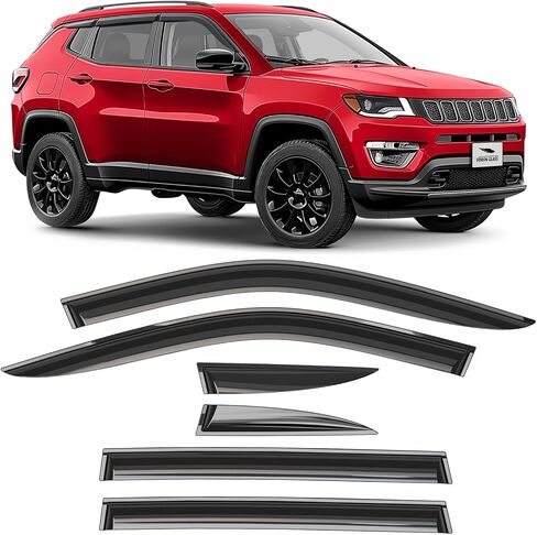 Voron Glass Chrome Trim Tape-on Extra Durable Rain Guards for Ford Transit 2014-2026, Window Deflectors, Vent Window Visors, 2 Pieces - 100553 in Saudi Arabia