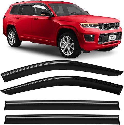 Voron Glass Chrome Trim Tape-on Extra Durable Rain Guards for Ford Transit 2014-2026, Window Deflectors, Vent Window Visors, 2 Pieces - 100553 in Saudi Arabia