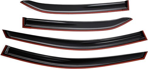 Tape on Wind Noise Reduction Rain Guards for 2013-2018 Corolla, 4-Piece Side Window Visors, UV Resistant & Weatherproof, No Drill Installation in Saudi Arabia