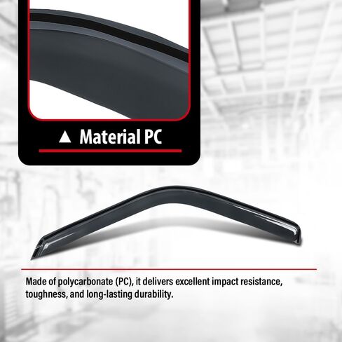 ANDPLAY Out-Channel Ventvisor Rain Guards Compatible with Chevy/GMC C/K 1500 2500 3500 Standard Cab 1988-1999, Fit Chevy Blazer 1992-1994 & Tahoe Regular Cab 1995-1999, 2PCS Smoke in Saudi Arabia