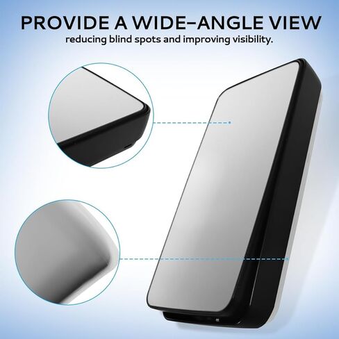 Chrome Rear View Main Door Mirror,Upper Flat Mirror,Left Driver and Right Passenger Side fit for 2011+ Hino 238 258 268 338(Pair) in Saudi Arabia