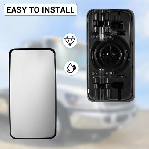 Chrome Rear View Main Door Mirror,Upper Flat Mirror,Left Driver and Right Passenger Side fit for 2011+ Hino 238 258 268 338(Pair) in Saudi Arabia