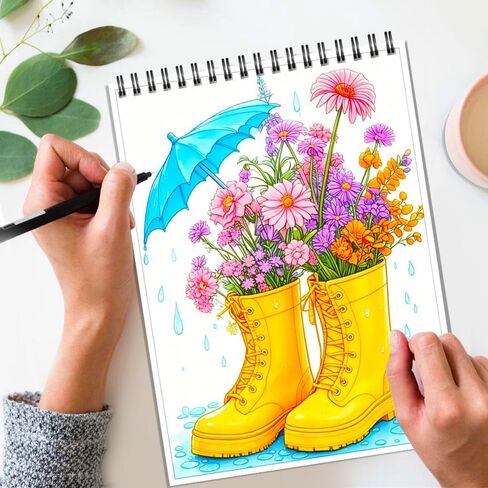 Aannanl Coloring Books for Adults,Spiral Adult Coloring Book for Women Men Seniors, Butterfly Patterns Adult Coloring Book Single Sided Thick Pages,Arts and Crafts to Stress Relief Relaxatio-20 Pages in Saudi Arabia