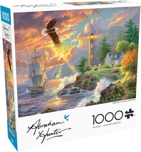 Buffalo Games Abraham Hunter - Seaside Light - 1000 Piece Jigsaw Puzzle - 26.75 x 19.75 in - Relaxing Beach & Landscape Art - Full Color Poster - Puzzles for Adults in Kuwait