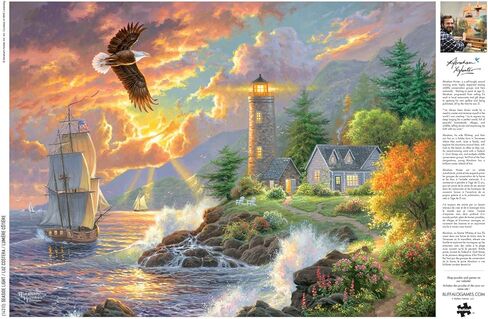 Buffalo Games Abraham Hunter - Seaside Light - 1000 Piece Jigsaw Puzzle - 26.75 x 19.75 in - Relaxing Beach & Landscape Art - Full Color Poster - Puzzles for Adults in Kuwait