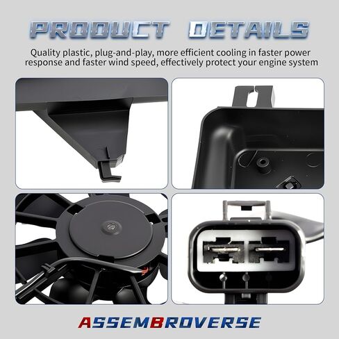 Engine Radiator Cooling Fan Compatible with Santa Fe XL Sport 2013-2018 V6 3.3L L4 2.4L Replace 253804Z000 25380B8800 620-463 Single Fan in Saudi Arabia