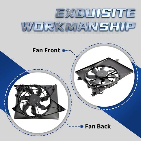 Engine Radiator Cooling Fan Compatible with Santa Fe XL Sport 2013-2018 V6 3.3L L4 2.4L Replace 253804Z000 25380B8800 620-463 Single Fan in Saudi Arabia