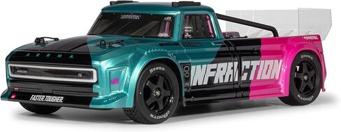 ARRMA RC Truck 1/8 Infraction 223S DSC 4X4 RTR Brushless All-Road Street Bash (Lipo Battery and Charger Not Included), Black/Red, ARA4315V4T2 in Kuwait