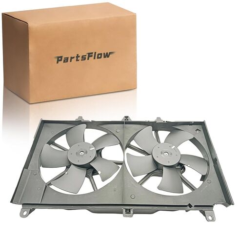 PartsFlow Dual Radiator Cooling Fan Blade Motor Assembly for 2003 2004 2005 2006 2007 2008 Infinity FX35 3.5L 620-423 in Kuwait