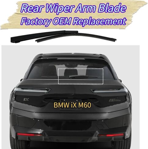 استبدال شفرة الممسحة الخلفية والذراع لسيارة BMW iX M60 xDrive50 2022-2025 2024 2023 - OEM مناسب للنماذج الكهربائية BATTERY EV EV/BEV - مجموعة شفرات ممسحة الزجاج الأمامي الخلفي المطاطية المطلية لجميع المواسم in Kuwait