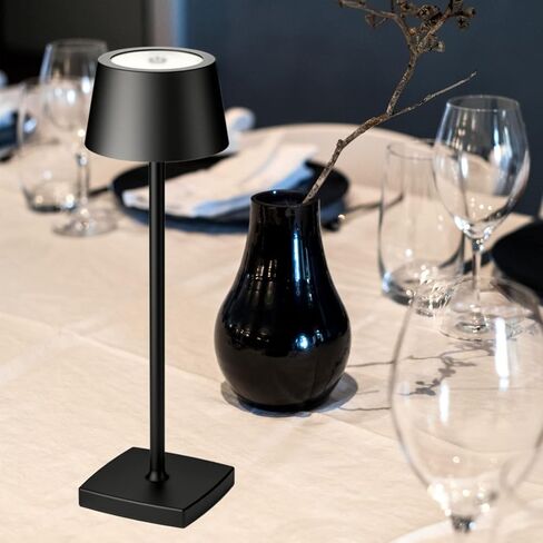 Desk lamp, Rechargeable Table lamp, Cordless, LED, Dimmable, Aluminum, Suitable for Indoor and Outdoor Lighting (Gold) in Saudi Arabia