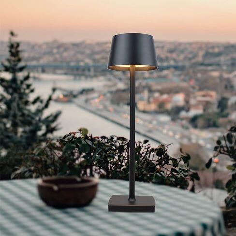 Desk lamp, Rechargeable Table lamp, Cordless, LED, Dimmable, Aluminum, Suitable for Indoor and Outdoor Lighting (Gold) in Saudi Arabia