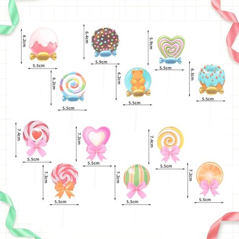 Candy Cake Topper, Colorful Lollipop, Donut, and Macaron-Themed Party Decorations in Saudi Arabia