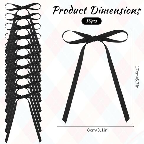 10 Pcs Black Bow Cake Toppers, Black Bows for Cake Decorating, Twist Tie Cakes Bows, Vintage Blacks Ribbon Bow for Coquette Birthday Party Decorations Wedding in Kuwait