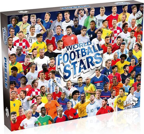 أحجية الصور المقطوعة المكونة من 1000 قطعة من Winning Moves Games World Football Stars، تضم هاري كين وبيليه ومارادونا والمزيد، للأعمار من 4 سنوات فما فوق in Kuwait