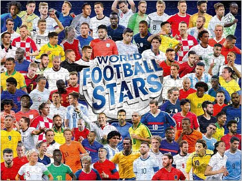 أحجية الصور المقطوعة المكونة من 1000 قطعة من Winning Moves Games World Football Stars، تضم هاري كين وبيليه ومارادونا والمزيد، للأعمار من 4 سنوات فما فوق in Kuwait