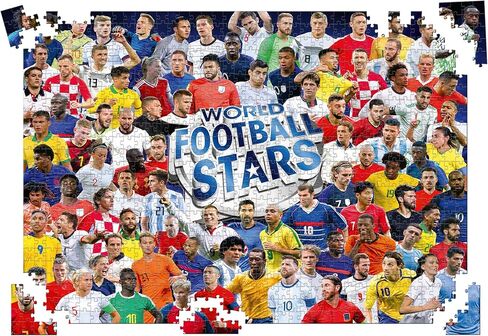 أحجية الصور المقطوعة المكونة من 1000 قطعة من Winning Moves Games World Football Stars، تضم هاري كين وبيليه ومارادونا والمزيد، للأعمار من 4 سنوات فما فوق in Kuwait