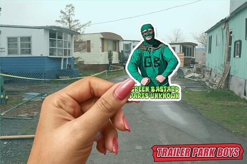 Official Green Bastard Sticker - Trailer Park Boys Merch, Stickers for Water Bottle, Laptop & More in Saudi Arabia