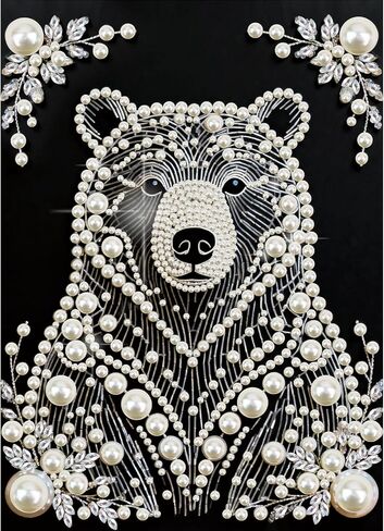 antor DIY Pearl Diamond Painting Kit Cat Design, Pearl Diamond Art Kits for Adults and Beginners, Crystal Gem Wall Art Home Decor, 11.81×15.75 Inch in Saudi Arabia