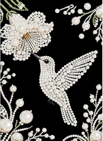 GEMFAMILY 5D Diamond Pearl Painting Kits for Adults Flower, Special Shape Diamond Art Kits for Hummingbird,DIY Diamonds Art Pearl Painting for Home Walls Decoration 12 x 16 inch in Kuwait