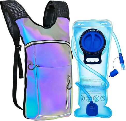Hydration Backpack, Water Backpack with 2L Hydration Bladder, Rave Backpack Hydration Pack, Festival Essential for Raves, Hiking, Cycling, Climbing, Running, Outdoor, Camping and More in Saudi Arabia