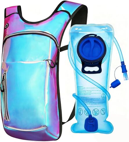 Hydration Backpack, Water Backpack with 2L Hydration Bladder, Rave Backpack Hydration Pack, Festival Essential for Raves, Hiking, Cycling, Climbing, Running, Outdoor, Camping and More in Kuwait