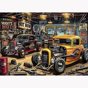 DPDAKIT Car Diamond Painting Kits for Adults, Vehicle Diamond Art Kits for Adults Beginner, 5D DIY Round Full Gem Art Crafts for Home Wall Decor Gift, 16x12 inch in Saudi Arabia