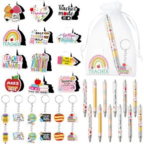 12 Set Funny Teacher Appreciation Gifts for Women Men, Thank You Teacher Bookmark Keychains Ballpoint Pen with Organza Bags, Teach Love Inspire Magnetic Book Mark Page Marker Appreciation Gifts Bulk in Saudi Arabia