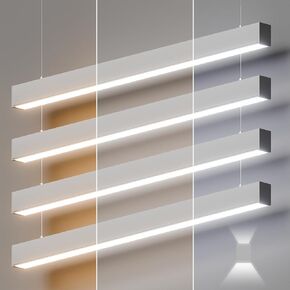 8FT LED Linear Light,100/90/80/70/60W Up and Down Light, 3000/4000/5000K CCT,Commercial And Residential Linear Lights Fixture for Office,Pendant Lights for Home,Shop,Garage,Basement,School-2Pack in Kuwait