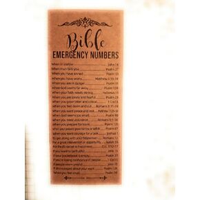 Bible Emergency Numbers Reference Bookmark, Scripture Guide for Daily Comfort and Guidance in Kuwait