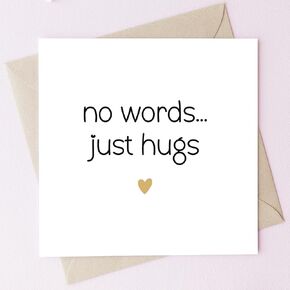 TEEMI-No Words Just Hugs Card | Stay Strong Thinking of You Greetings Card Loss Breakup Sympathy Motivational Gift Card in Saudi Arabia