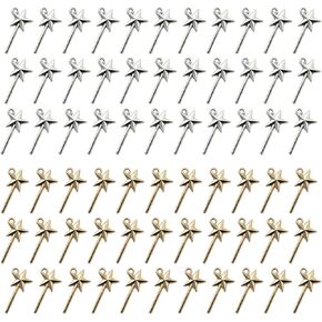 GUZUHUKU 100PCS Fairy Wand Pentagram Charms, Star Magic Wand Charms, Princess Witch Pendant for Jewellery Making DIY Necklace Bracelet Earring Crafts in Saudi Arabia
