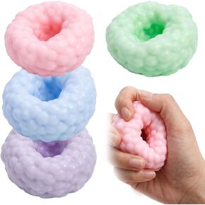 4PCS Crunchy Squishy Balls, Sensory Fidget Balls with Squishy Skin Texture, Stress Relief Items, Indoor Outdoor Use, TPR Material Durable Design (Ages 14+) in Saudi Arabia