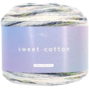 ユザワヤ Yuzawaya Sweet Cotton Yarn, DK Weight, 74% Cotton 26% Acrylic, 1 Skein (200g), 525 Yards (480m), Color 2 - World Festa in Saudi Arabia