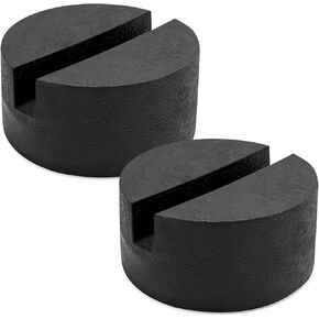 2PCS Car Jack Stand Pad, Rubber Pinch Weld Side Frame Rail Protector Slotted Floor Jack Pad, Heavy Duty Round Vehicle Lift Floor Jack Protective Pad Adapter, Car Accessories in Saudi Arabia
