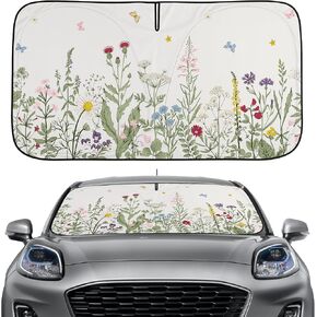 Ocean Beach Windshield Sun Shade Funny Starfish Car Shades for Front Windows Foldable Blocks Heat and UV Rays Sun Visor Protector Sunshade for Car Truck SUV (Coastal, 63.8''L x 33.5''W) in Kuwait