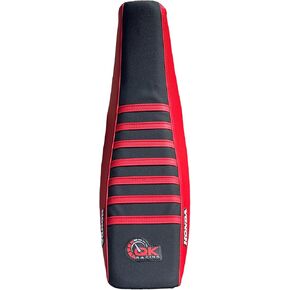غطاء مقعد ممتاز متعدد القبضة - متوافق مع CRF 230 crf230 CRF 150 150F 2004-2014 (أضلاع سوداء/حمراء) in Kuwait