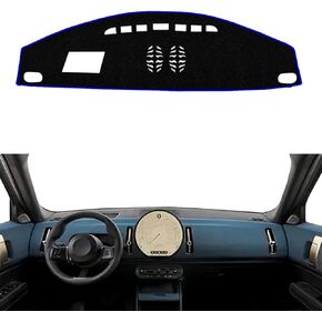 Fit for Mini Countryman U25 2024-2027 Dashboard Cover Pad,Dash Cover Mat,Custom Polyester/Non-Slip/Blue Edge in Saudi Arabia