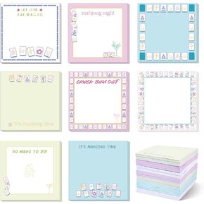 24 Pcs Mahjong Sticky Notes Mah Jong Self-Stick Note Pads Memo Pads Mahjong Gifts for Women Office School Mahjong Party Decorations Supplies (600 Sheets) in Saudi Arabia