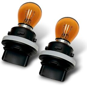 2PCS Front Turn Signal Light Sockets & Bulbs Kit, Headlight Turn Signal Lamp Holder witn Bulbs, Replace# 92166-3K000 Compatible with Kia Soul, Elantra, Accent, Hyundai Sonata (Yellow) in Saudi Arabia