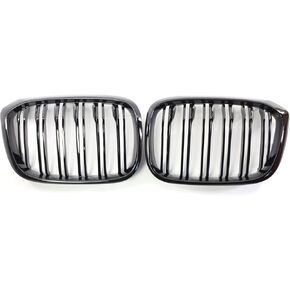 شبكة X3، شبكة شبكية ذات شريحة واحدة سوداء لامعة متوافقة مع BMW 2014-2017 X3 F25 2014-2018 X4 F26، طراز LCI in Kuwait