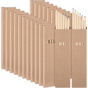 Ctosree 50 Packs Colored Pencils Bulk for Kids Coloring Supplies 7 Inch Coloring Pencils in Kraft Boxes for Classroom School Drawing Birthday Party Prize Gift Favors, 6 Assorted Colors Per Pack in Saudi Arabia