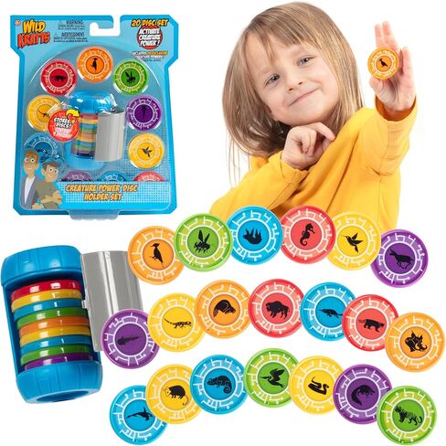 Wild Kratts Martin Creature Power Disc Holder Set w 20 Discs -Figure Toy for Pretend & Dress Up Play-Includes 15 Exclusive Power Discs -Officially Licensed Toys for Children-Gift for Kids Boy Girl in Saudi Arabia