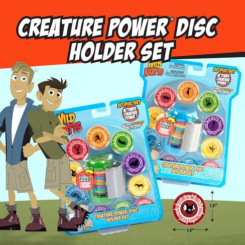 Wild Kratts Martin Creature Power Disc Holder Set w 20 Discs -Figure Toy for Pretend & Dress Up Play-Includes 15 Exclusive Power Discs -Officially Licensed Toys for Children-Gift for Kids Boy Girl in Saudi Arabia