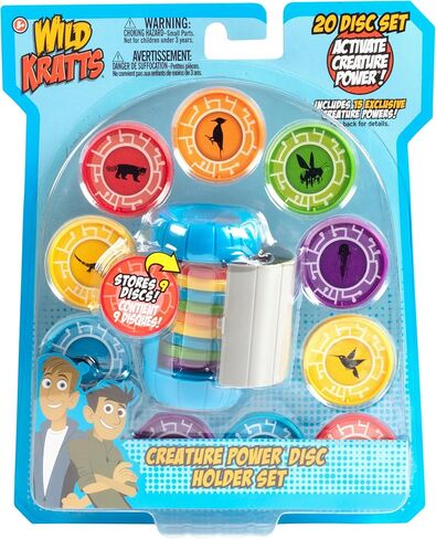 Wild Kratts Martin Creature Power Disc Holder Set w 20 Discs -Figure Toy for Pretend & Dress Up Play-Includes 15 Exclusive Power Discs -Officially Licensed Toys for Children-Gift for Kids Boy Girl in Saudi Arabia