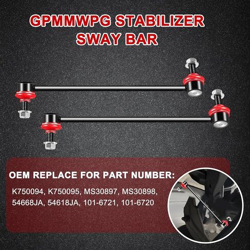 2Pcs K750094 K750095 Front Sway Bar Link Kit Suspension Stabilizer Bar End Links Compatible with Buick for Enclave 2008-2017, for Traverse for Acadia for Outlook in Saudi Arabia