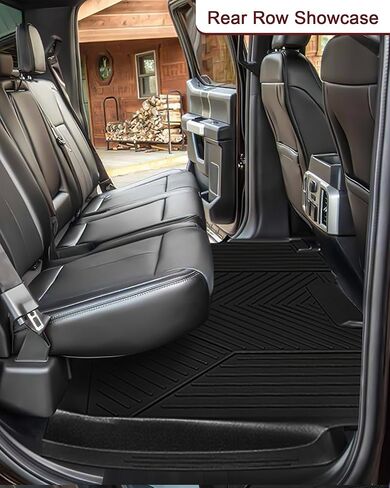 KYBOLT TPE Floor Mats Compatible with 2015-2024 Ford F150/F150 Lighting Supercrew/Crew Cab(First Row Bucket Seats Only),Not Fit Rear Seat with Under-Seat Fold Flat Storage in Kuwait