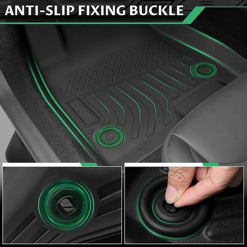 Floor Mats for Ram 1500 Quad Cab Bench 2025, TPE All Weather Protection Floor Liners 1st & 2nd Row, Dodge Ram 1500 Quad Cab Bench Floor Mats Accessories in Kuwait