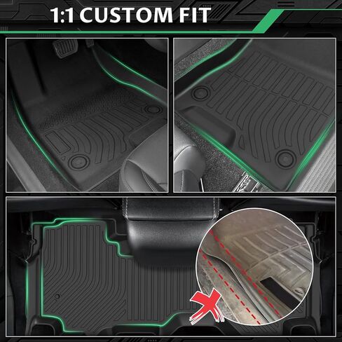 Floor Mats for Ram 1500 Quad Cab Bench 2025, TPE All Weather Protection Floor Liners 1st & 2nd Row, Dodge Ram 1500 Quad Cab Bench Floor Mats Accessories in Kuwait